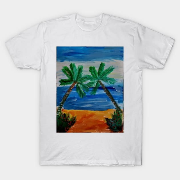 relaxing on a beach somewhere. T-Shirt by kkartwork